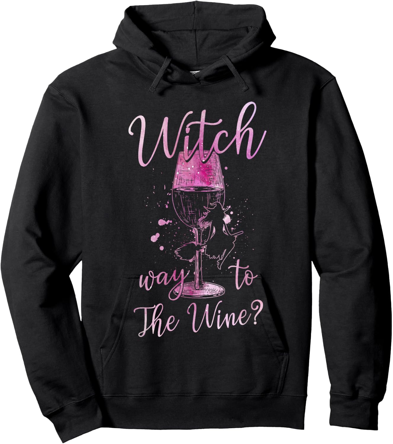 Wine Pun - Witch Way to The Wine Hoodie - Hoodie | Black