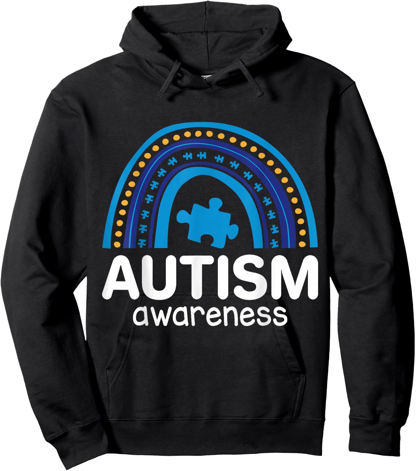 Autism Awareness Month Rainbow Hoodie - Hoodie | Black