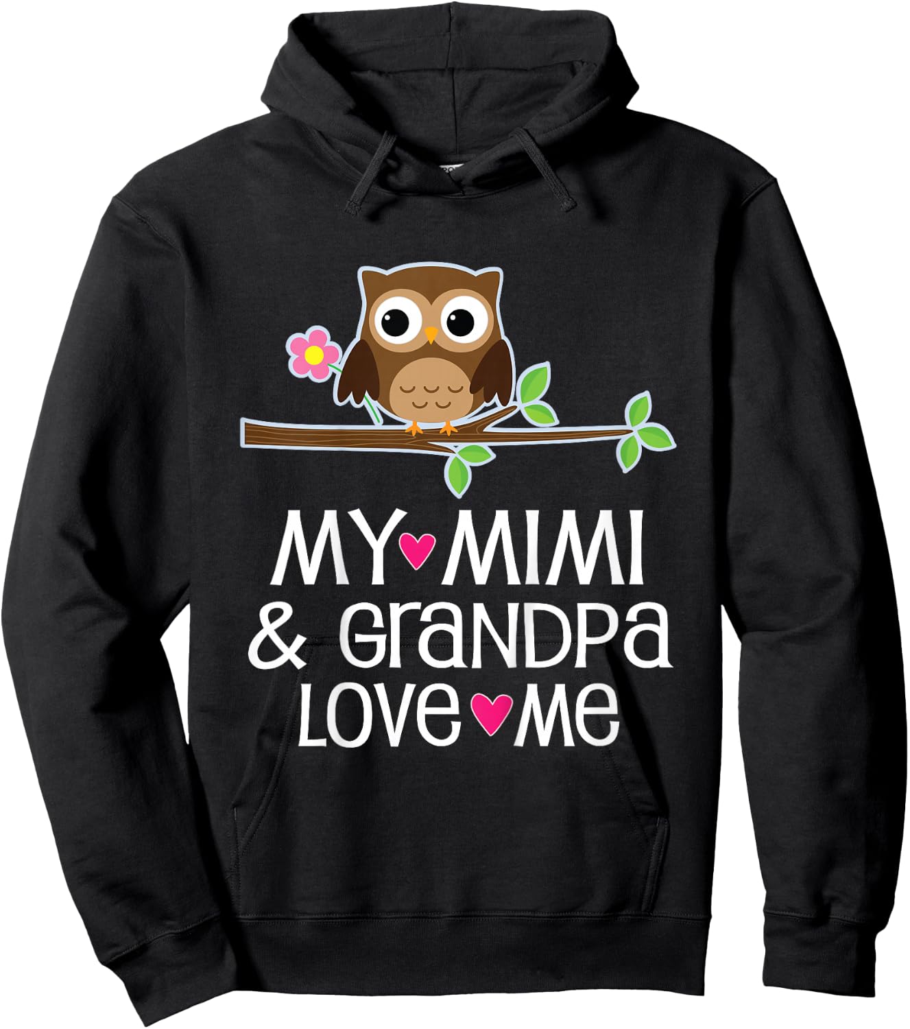 Mimi and Grandpa Love Me Hoodie - Hoodie | Black