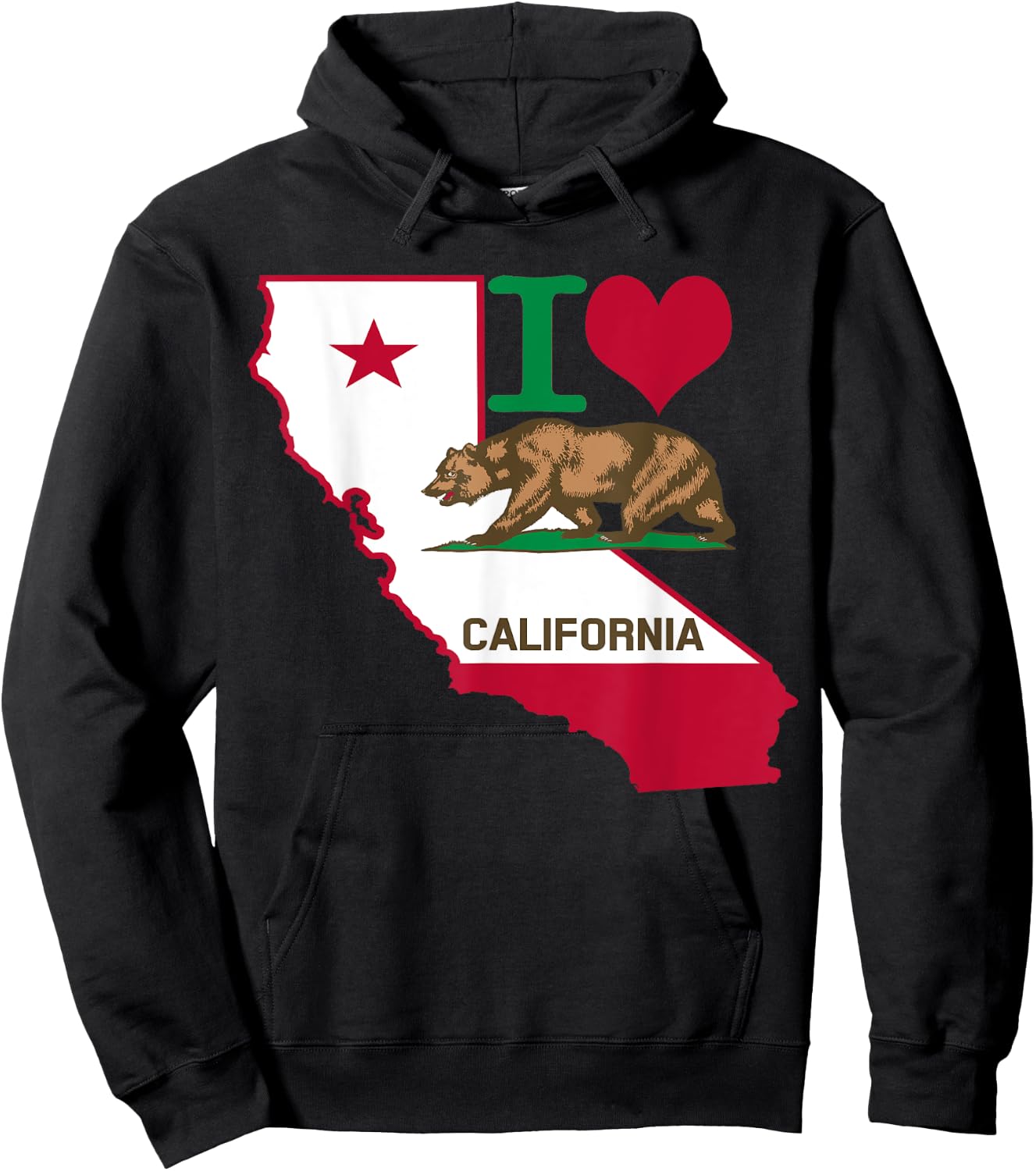 I Love California Hoodie - Hoodie | Black