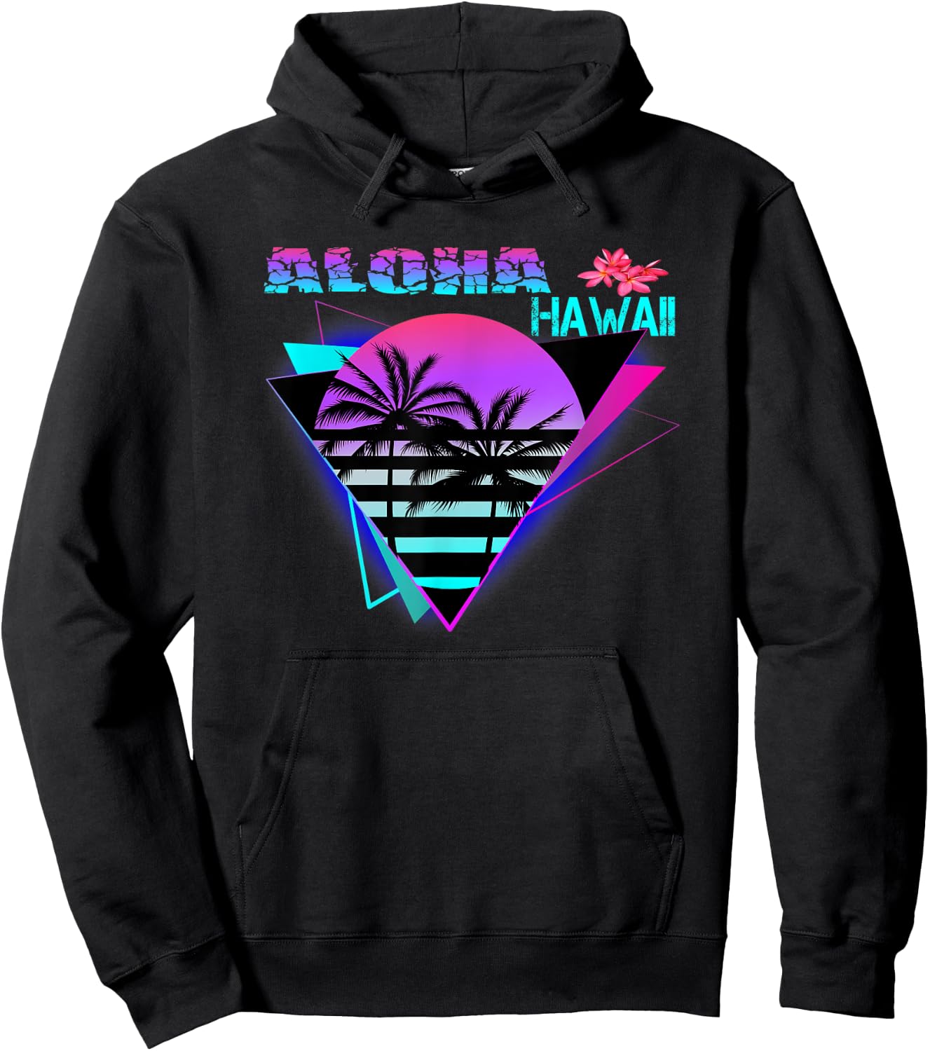 Aloha Hawaii Island Palm Beach Women Kids Hoodie - Hoodie | Black