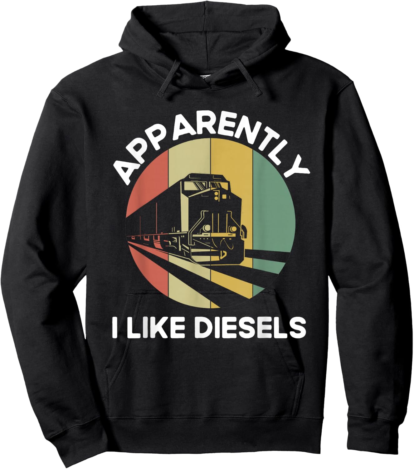 Diesel Locomotive Retro Model Train Enthusiasts Diesel Train Hoodie - Hoodie | Black