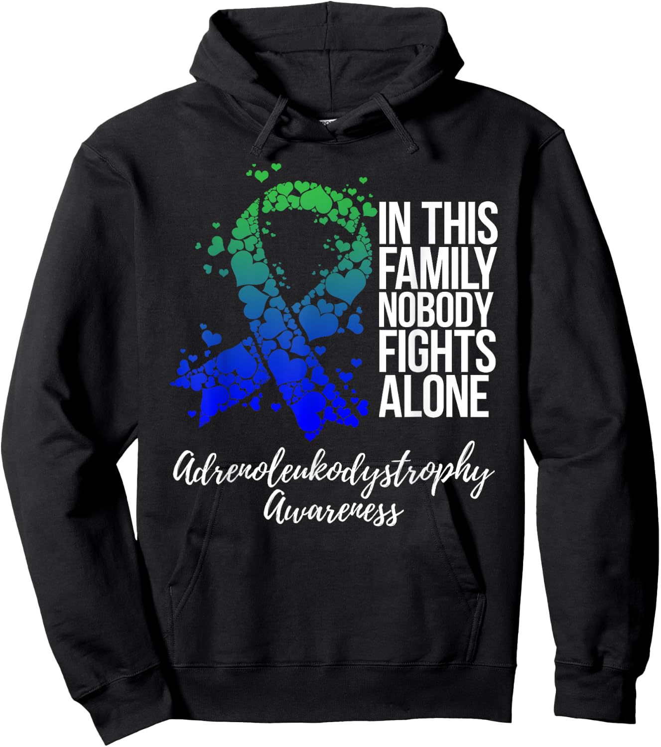 Family Support ADL Adrenoleukodystrophy Awareness Hoodie - Hoodie | Black