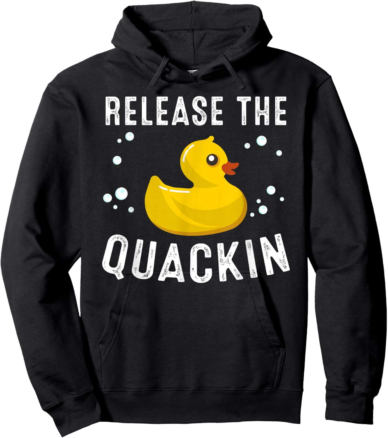 Funny Release The Quackin Gift | Rubber Duck Lover Toddlers Hoodie - Hoodie | Black