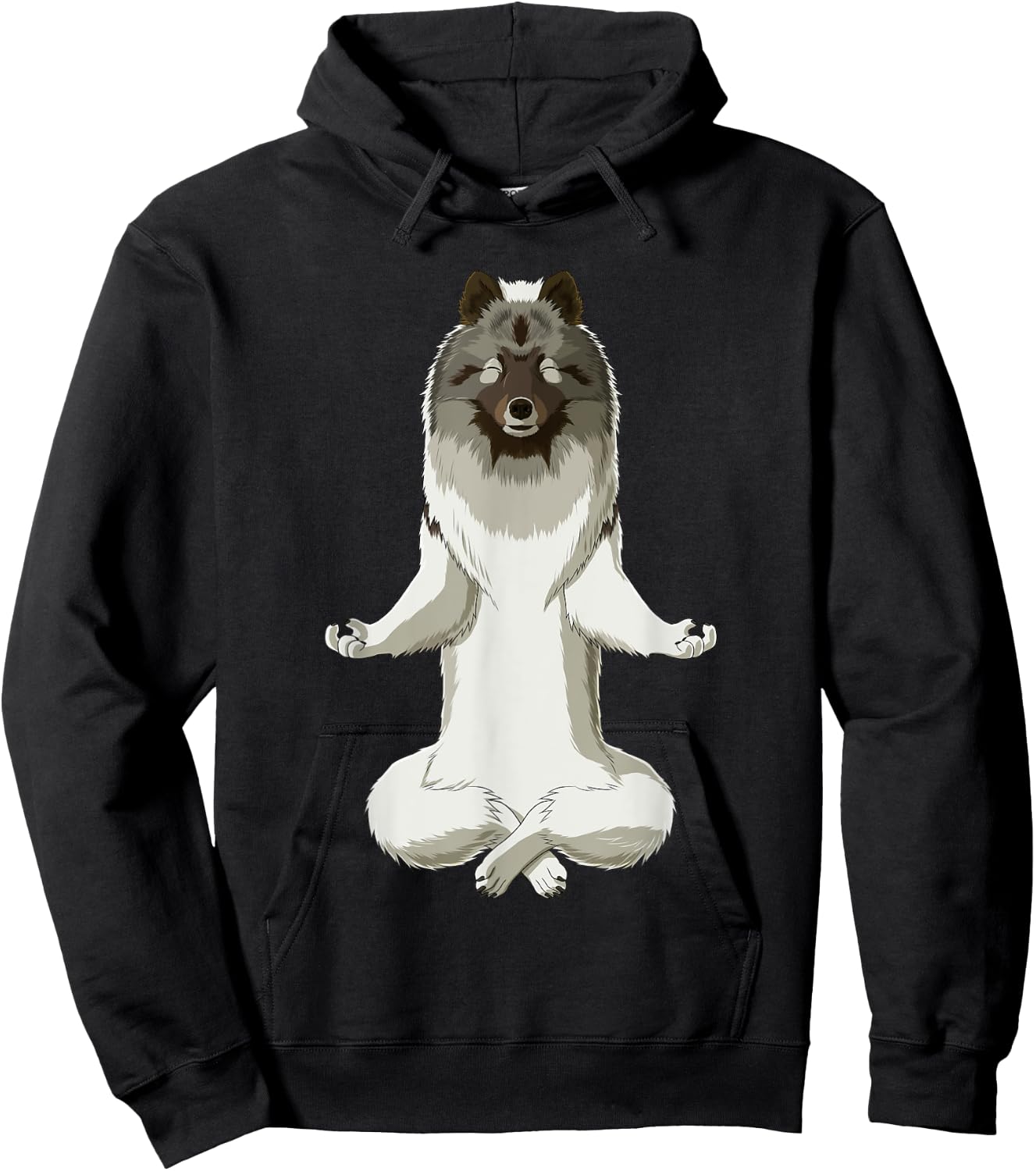 Funny Yoga Dog Keeshond Hoodie - Hoodie | Black