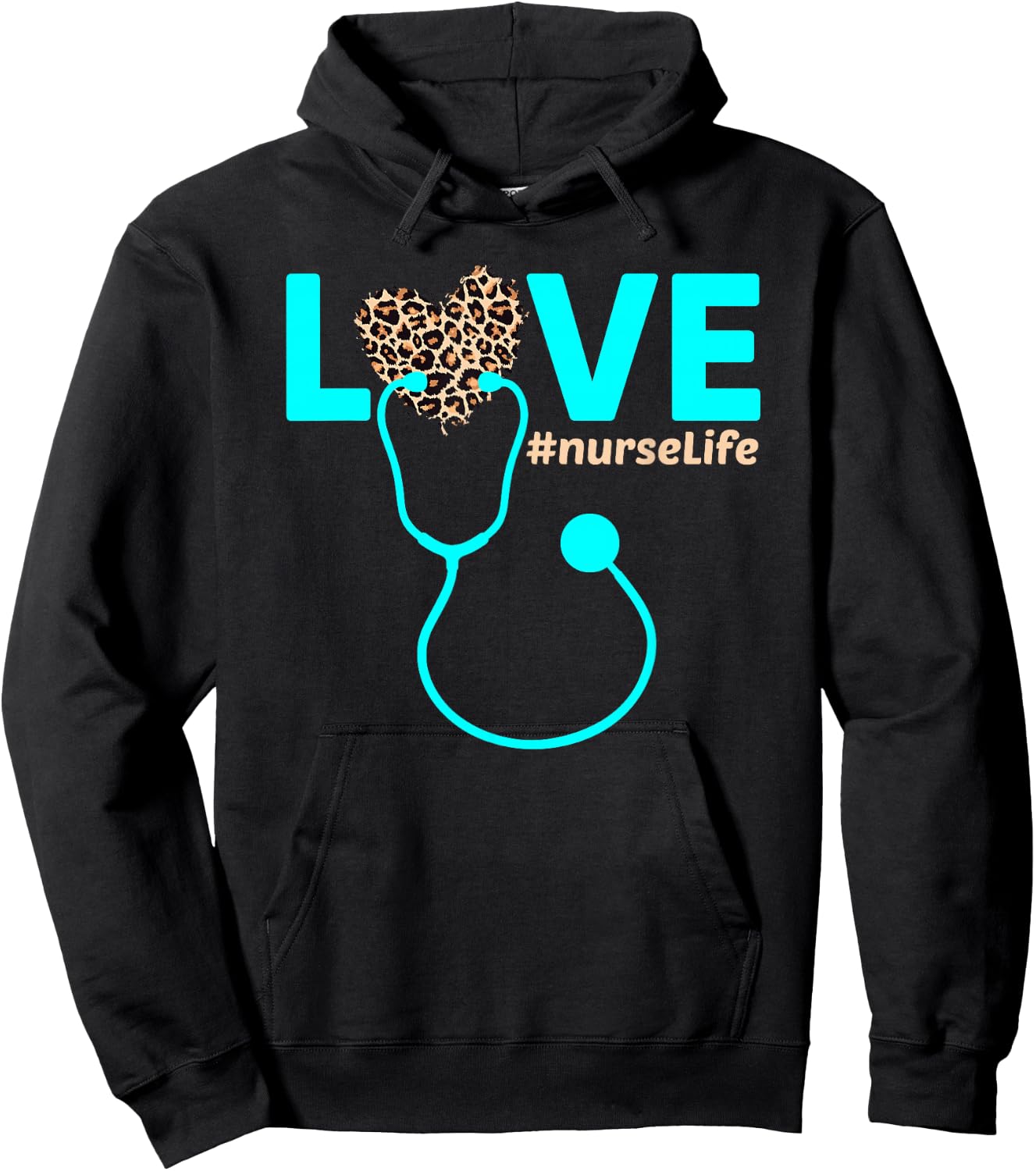 Nurse Life RN LPN CNA Healthcare Leopard Nurse Week 2023 Hoodie - Hoodie | Black