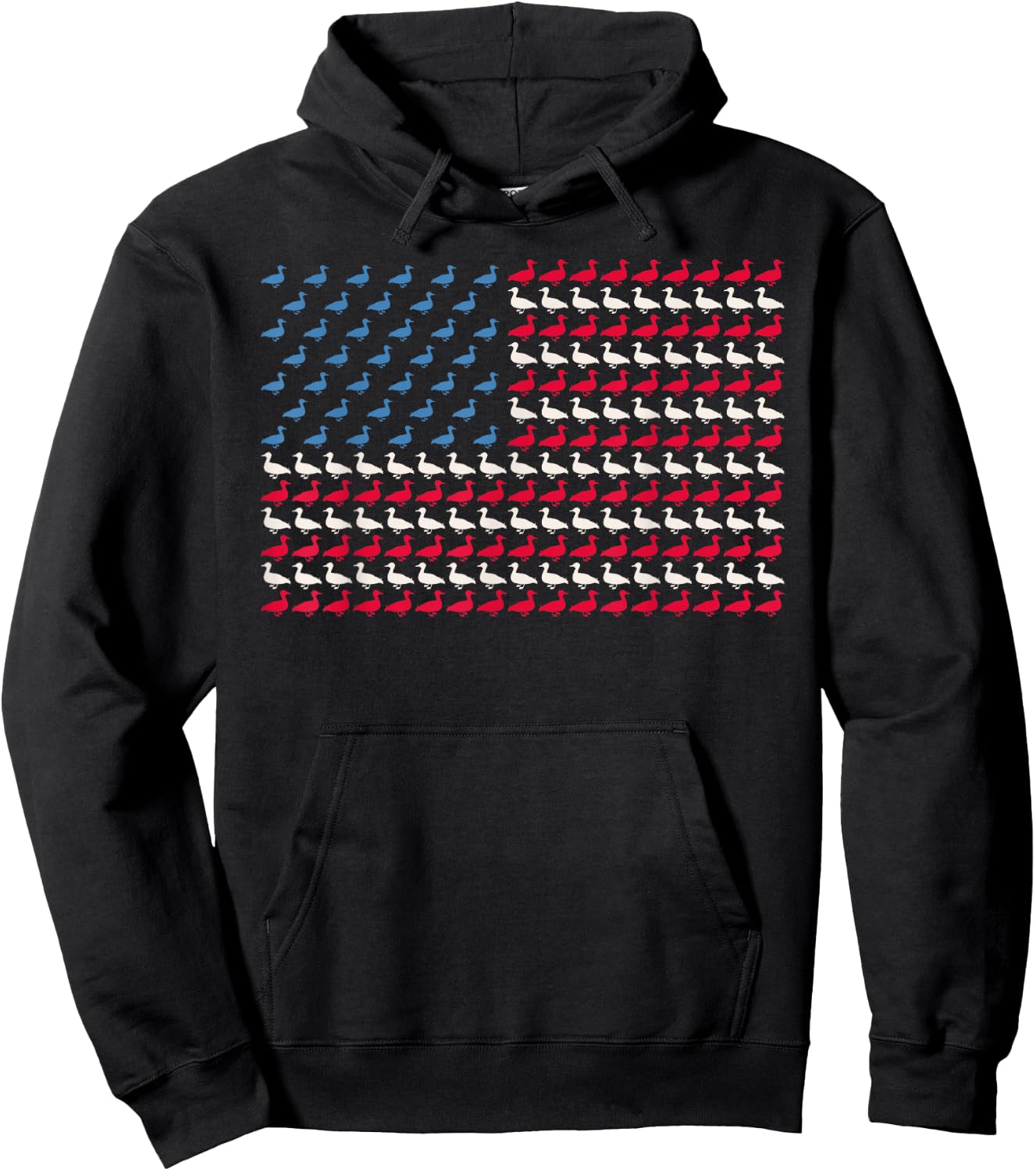 Mallard American Flag Duck US 4th Of July Drake USA Gift Hoodie - Hoodie | Black