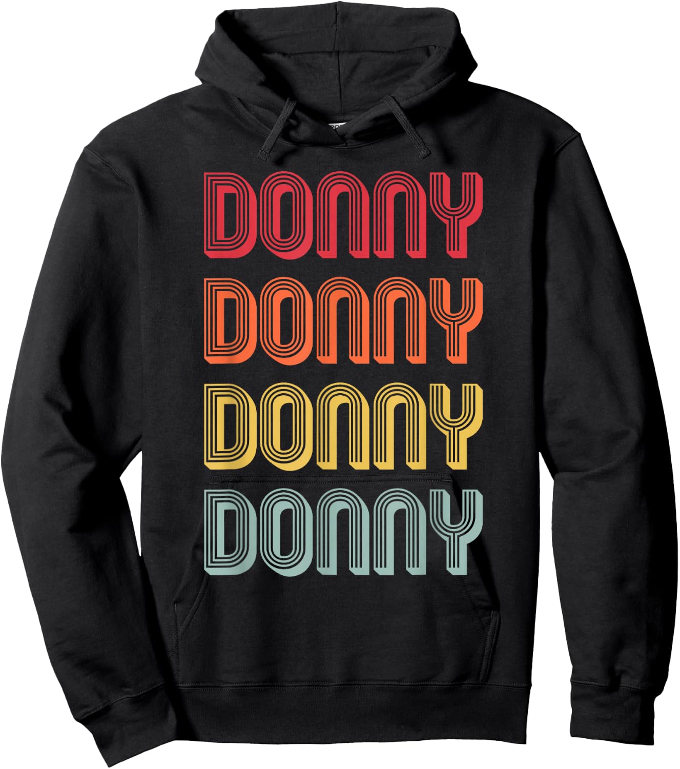 Donny Gift Name Personalized Funny Retro Vintage Birthday Hoodie - Hoodie | Black