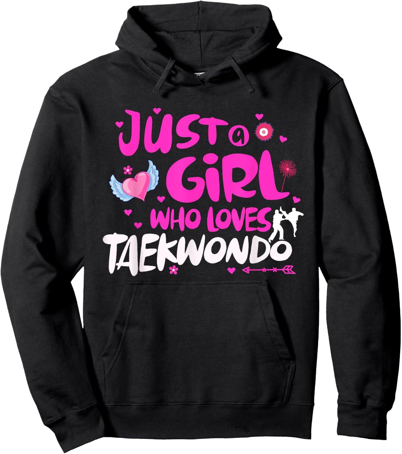 Just a Girl Who Loves Taekwondo Hoodie - Hoodie | Black