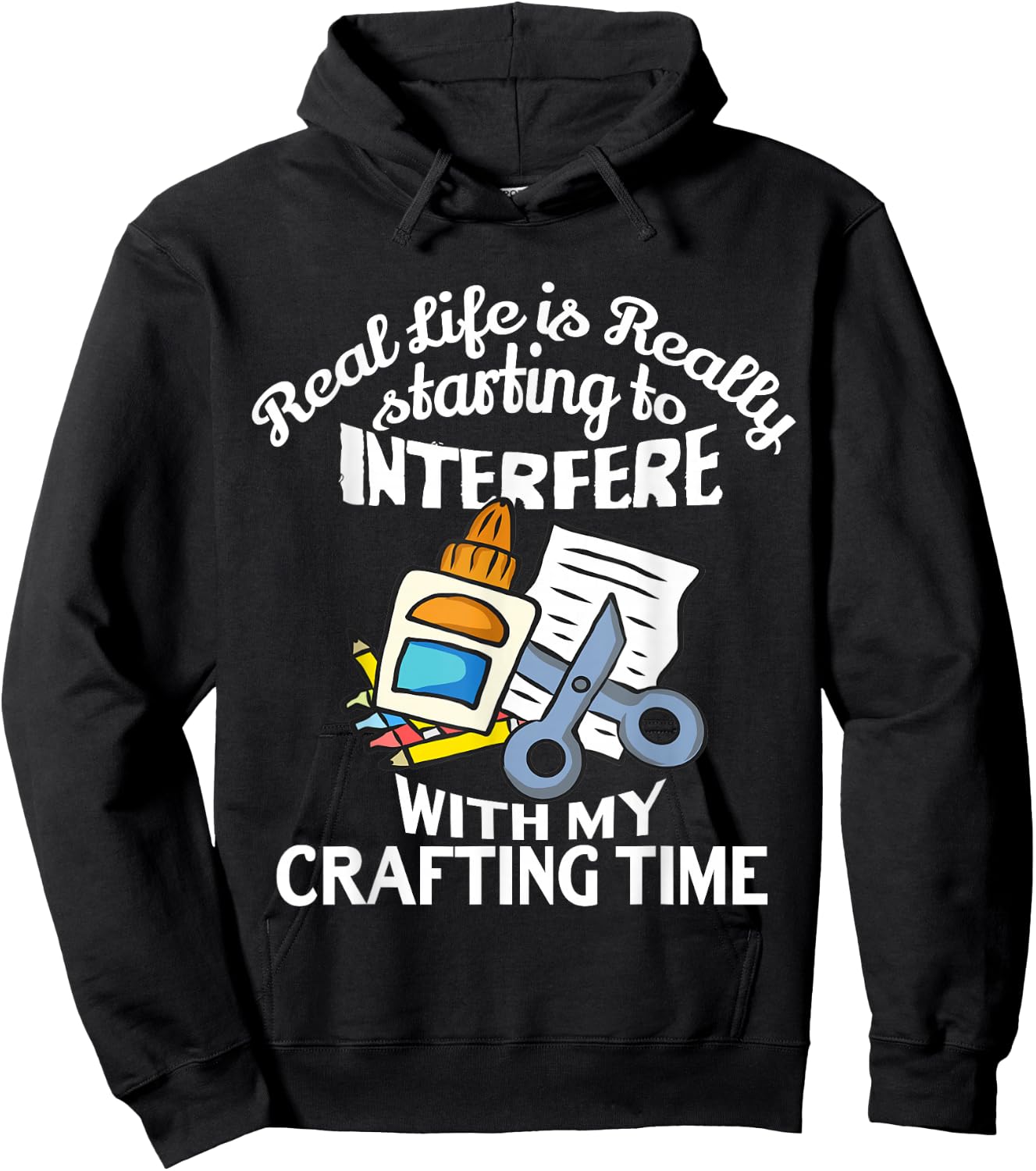Crafting Gifts For The Women Girls Adults Crafters Crafter Hoodie - Hoodie | Black
