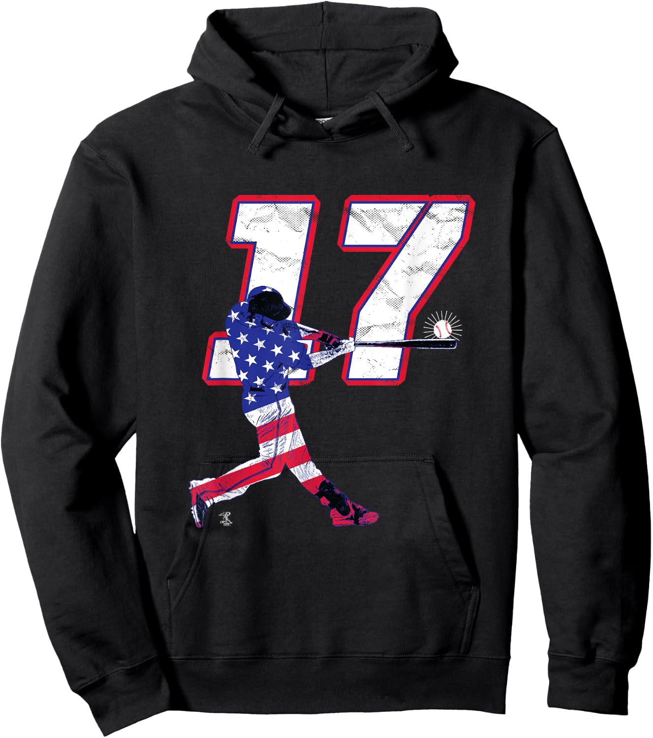 Rhys Hoskins Flag Silhouette Gameday Hoodie - Hoodie | Black