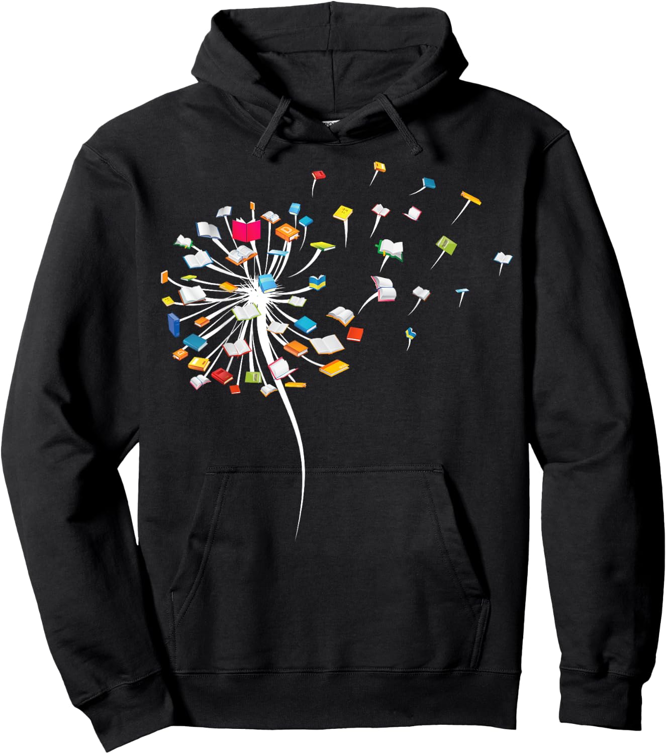Funny Dandelion Books Gift Reading Lover Women Girls Small Hoodie - Hoodie | Black