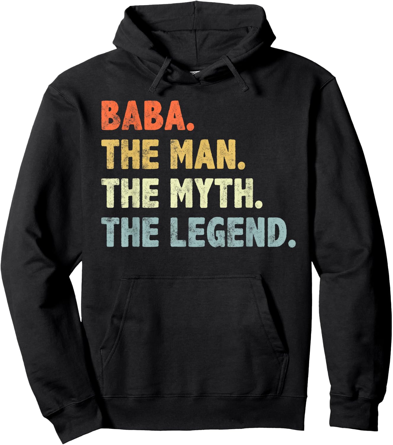Baba The Man Myth Legend Father’s day Gift Papa Grandpa Hoodie - Hoodie | Black