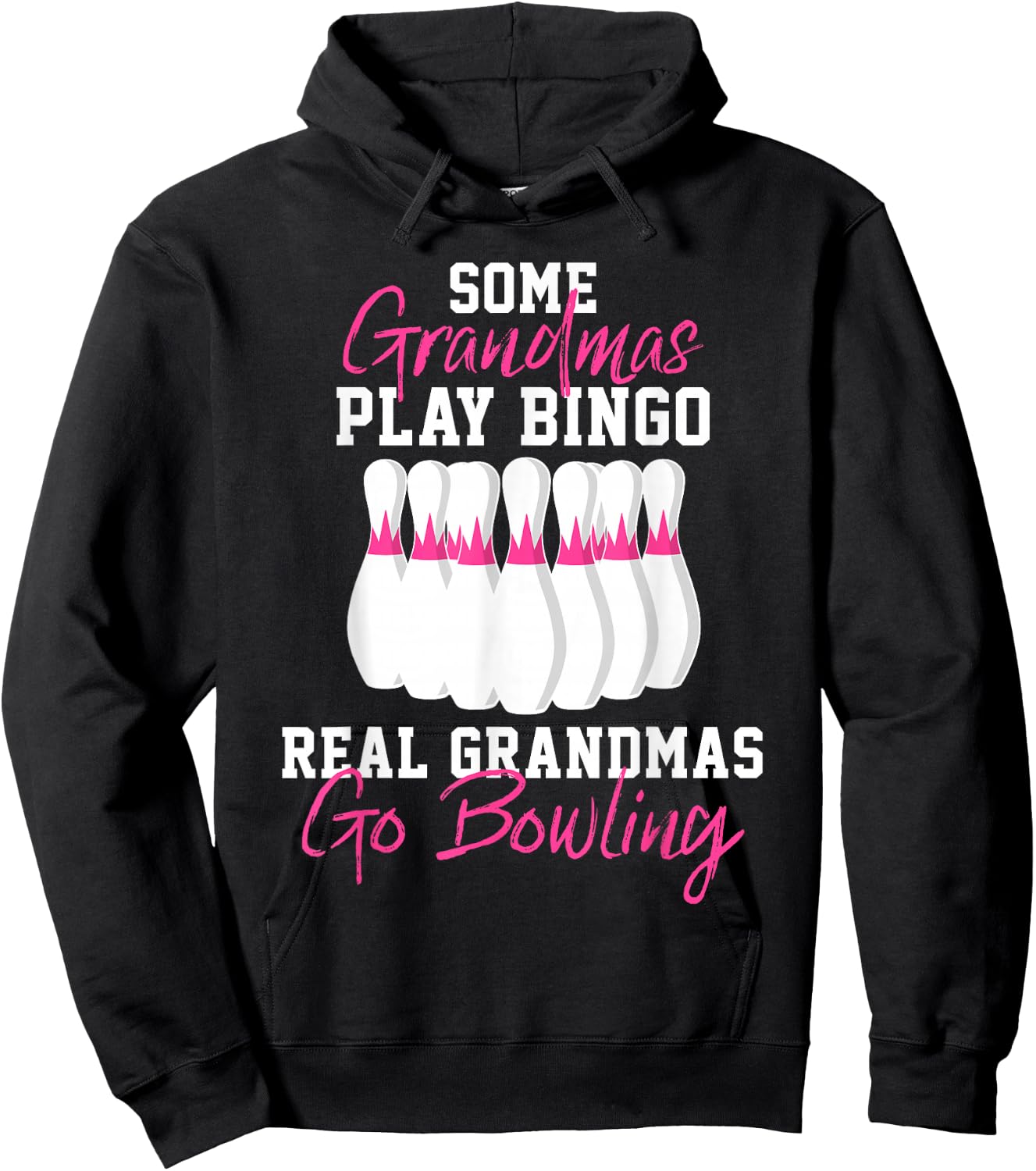 Funny Bowling Gift Grandma Hoodie - Hoodie | Black