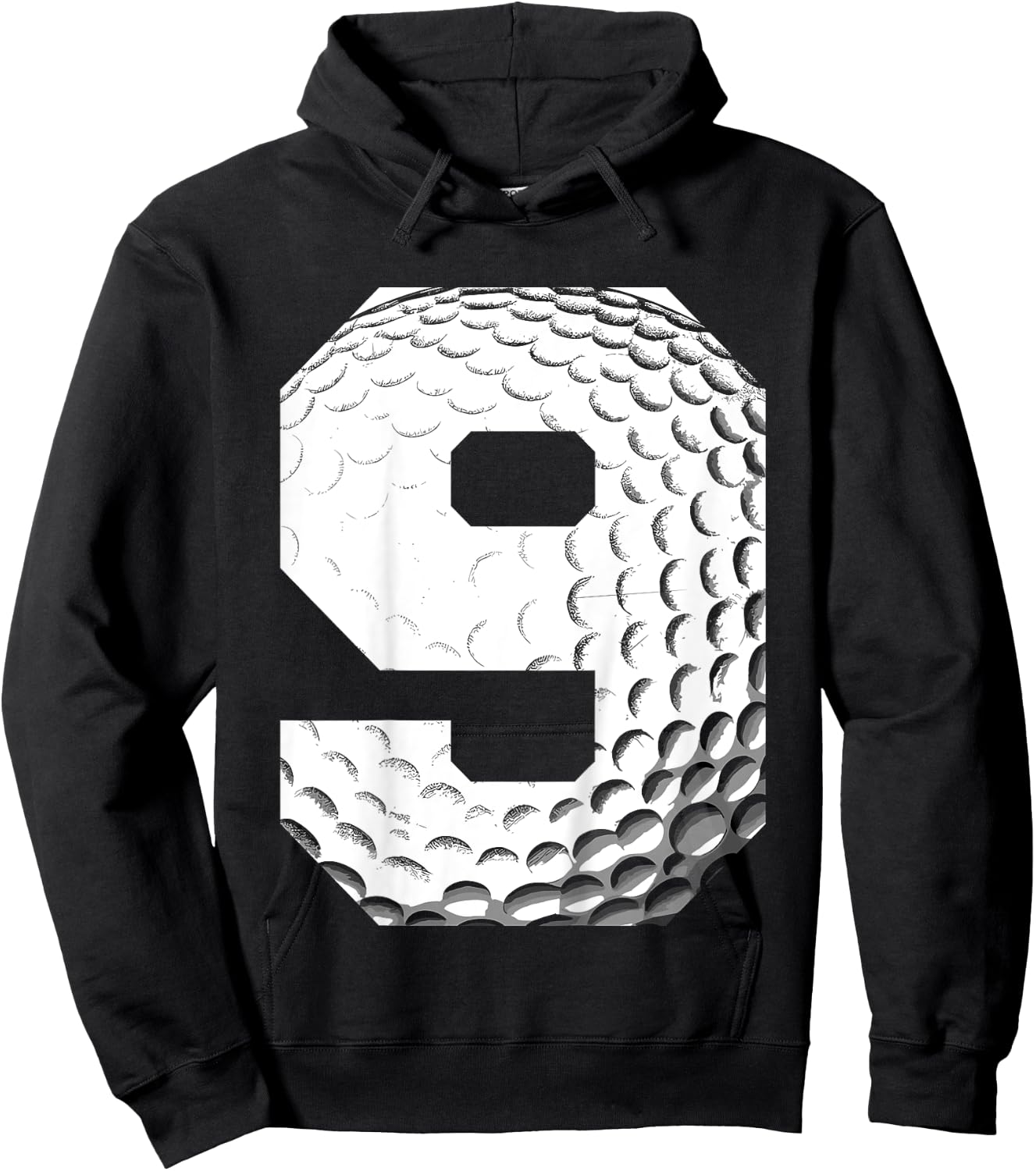 Kids 9th Birthday Boy Golf Player Golf 9 Years Old Hoodie - Hoodie | Black