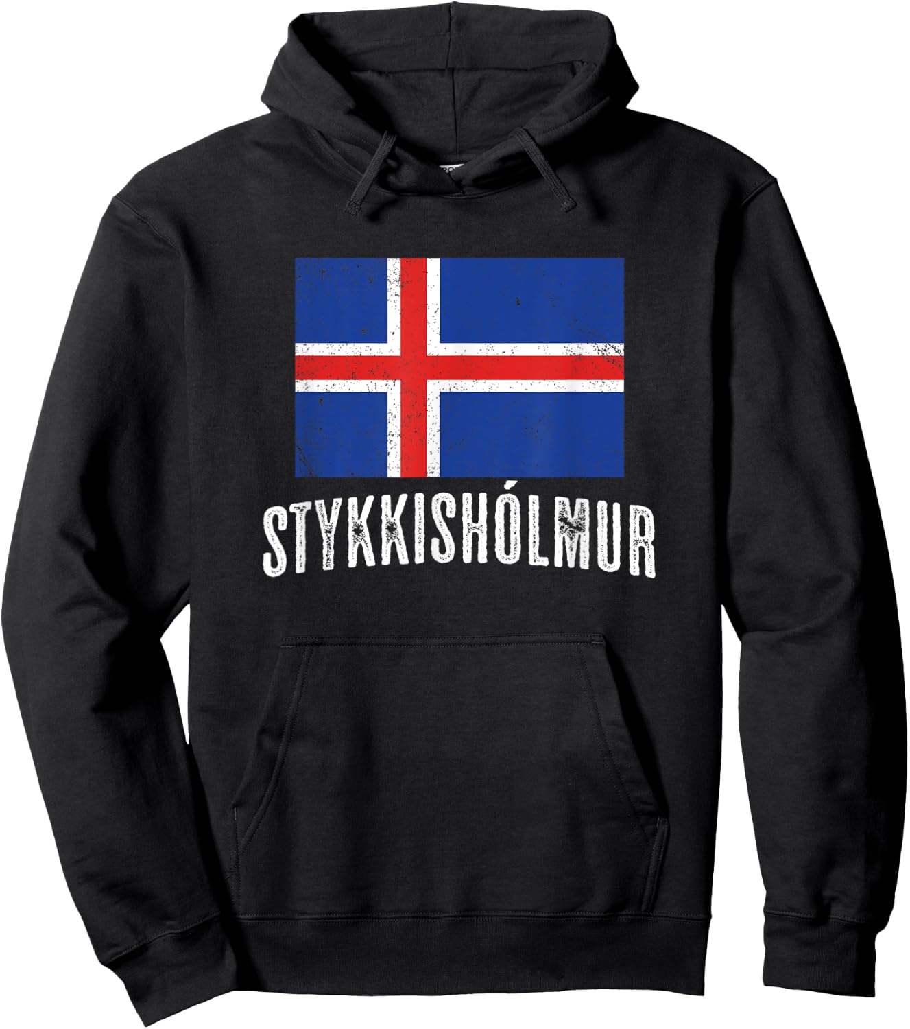 City of Stykkishólmur ICELAND | Icelandic Flag Novelty Merch Hoodie - Hoodie | Black