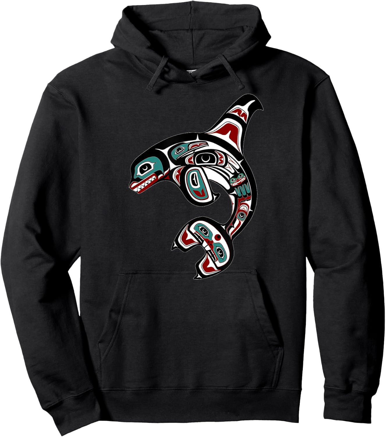 Orca Killer Whale Pacific Northwest Alaska Native American Hoodie - Hoodie | Black