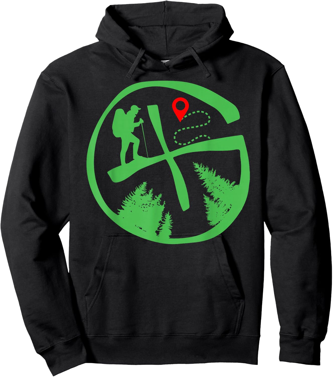 Geocaching Geocache Hiking Outdoor - -Adults, -Kids - Black - Short Sleeve - Small - Classic Fit - Cotton, Polyester Blend Hoodie - Hoodie | Black