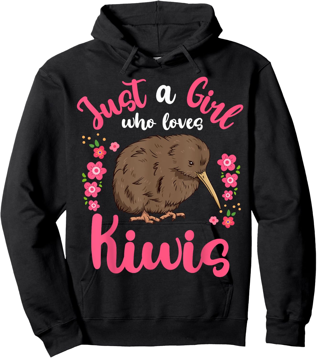 Kiwi Bird Just a Girl Who Loves Kiwis Hoodie - Hoodie | Black
