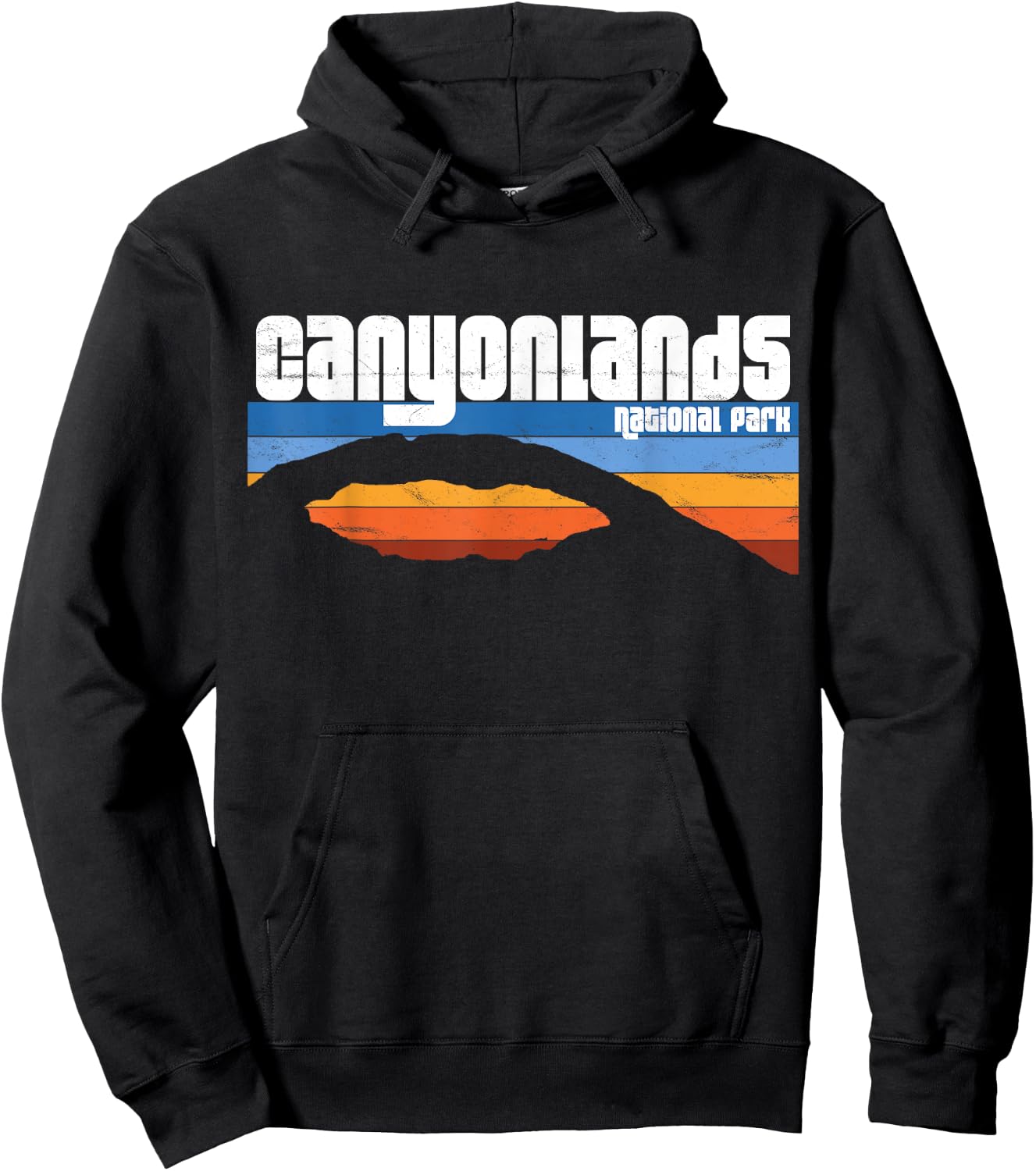 Retro Canyonlands National Park Moab Utah Vacation UT Hoodie - Hoodie | Black