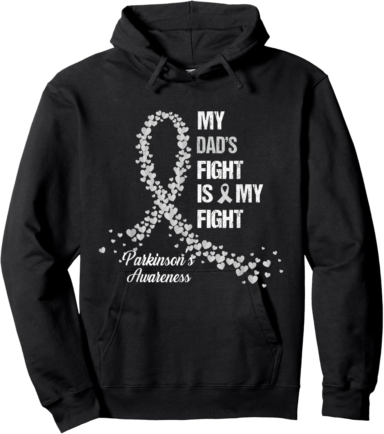 My Dad's Fight Is My Fight Parkinson's Awareness Gifts Hoodie - Hoodie | Black