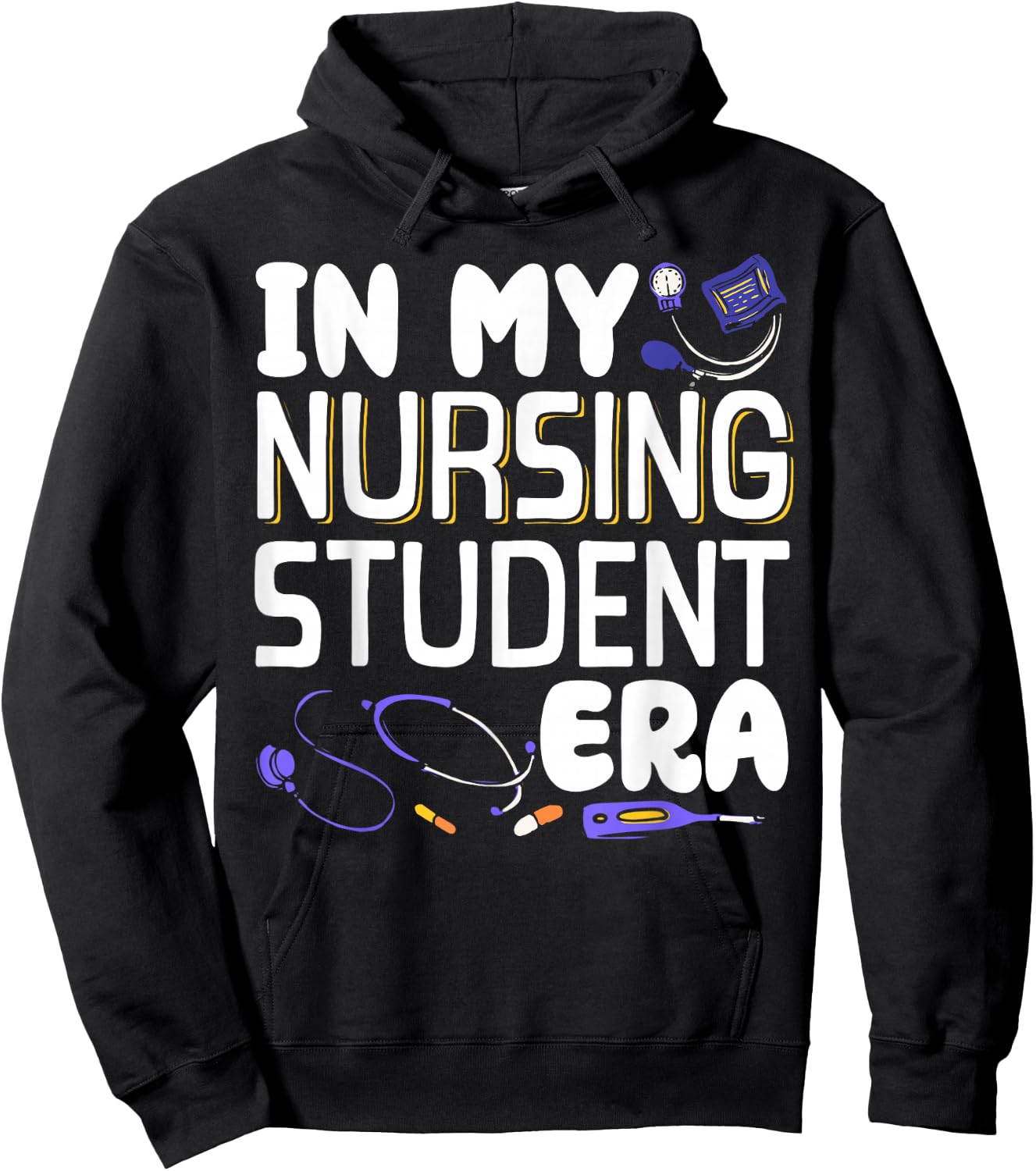 In My Nursing Student Era Hoodie - Hoodie | Black
