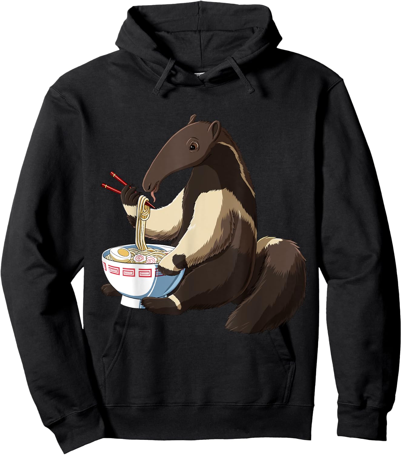 Funny Anteater Gifts Anime Cartoon Anteater , Black, Small Hoodie - Hoodie | Black