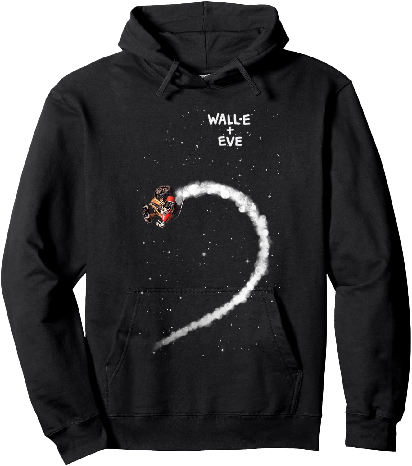 Disney Pixar Wall-E + EVE Left Half Heart Couples Hoodie - Hoodie | Black