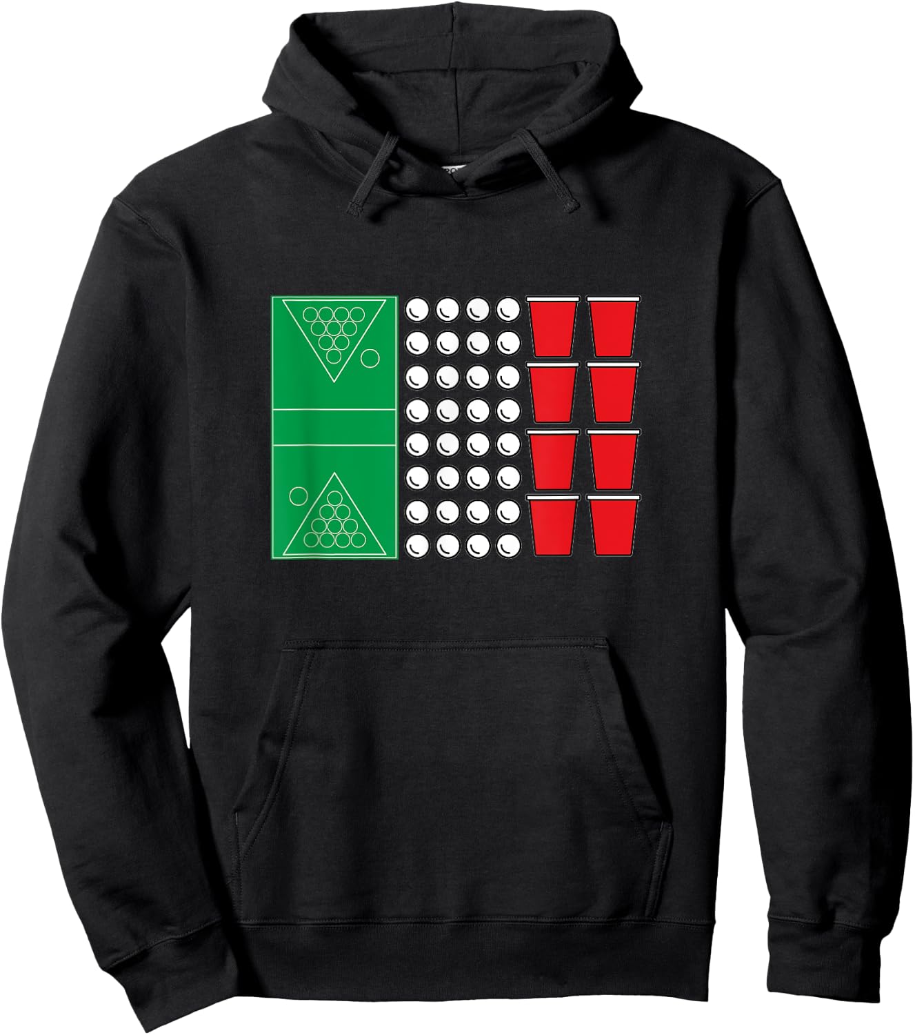 Beer Pong Italy Flag Italian Beerpong Italia Hoodie - Hoodie | Black