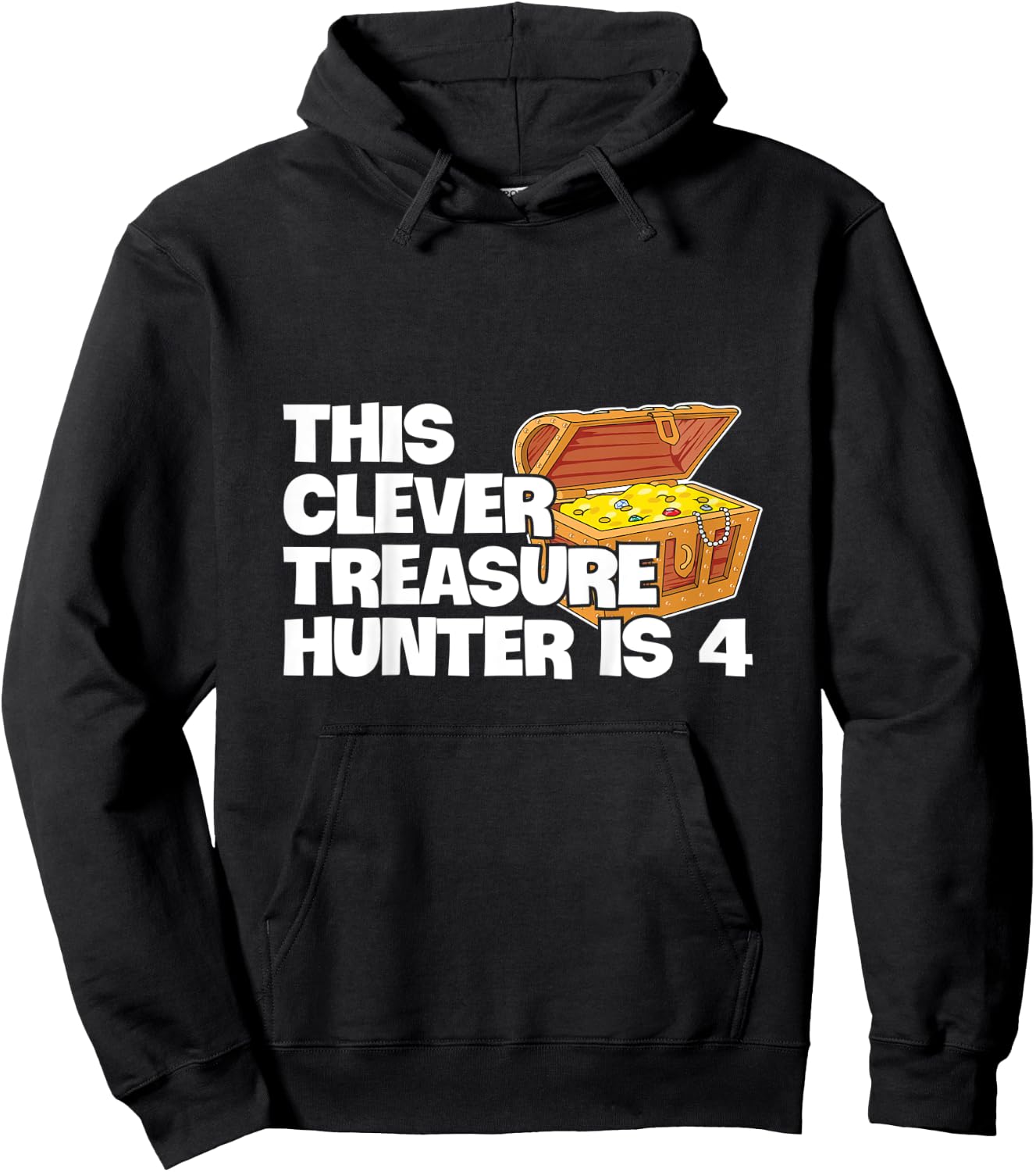 Kids Treasure Hunting Design for your 4 year old Treasure Hunter Hoodie - Hoodie | Black