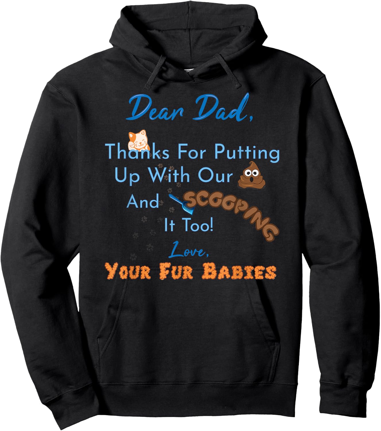 From Fur Babies for Father - Father's Day Cat Dad Women Hoodie - Hoodie | Black