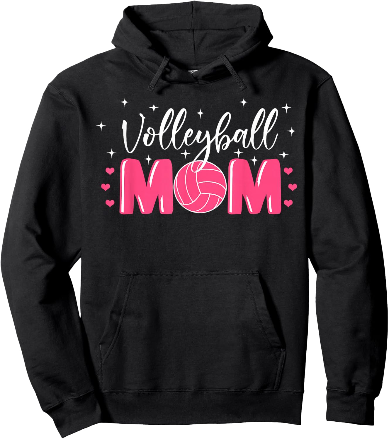 Volleyball Mom Player Mother's Day Mommy Team Sport Fan Hoodie - Hoodie | Black