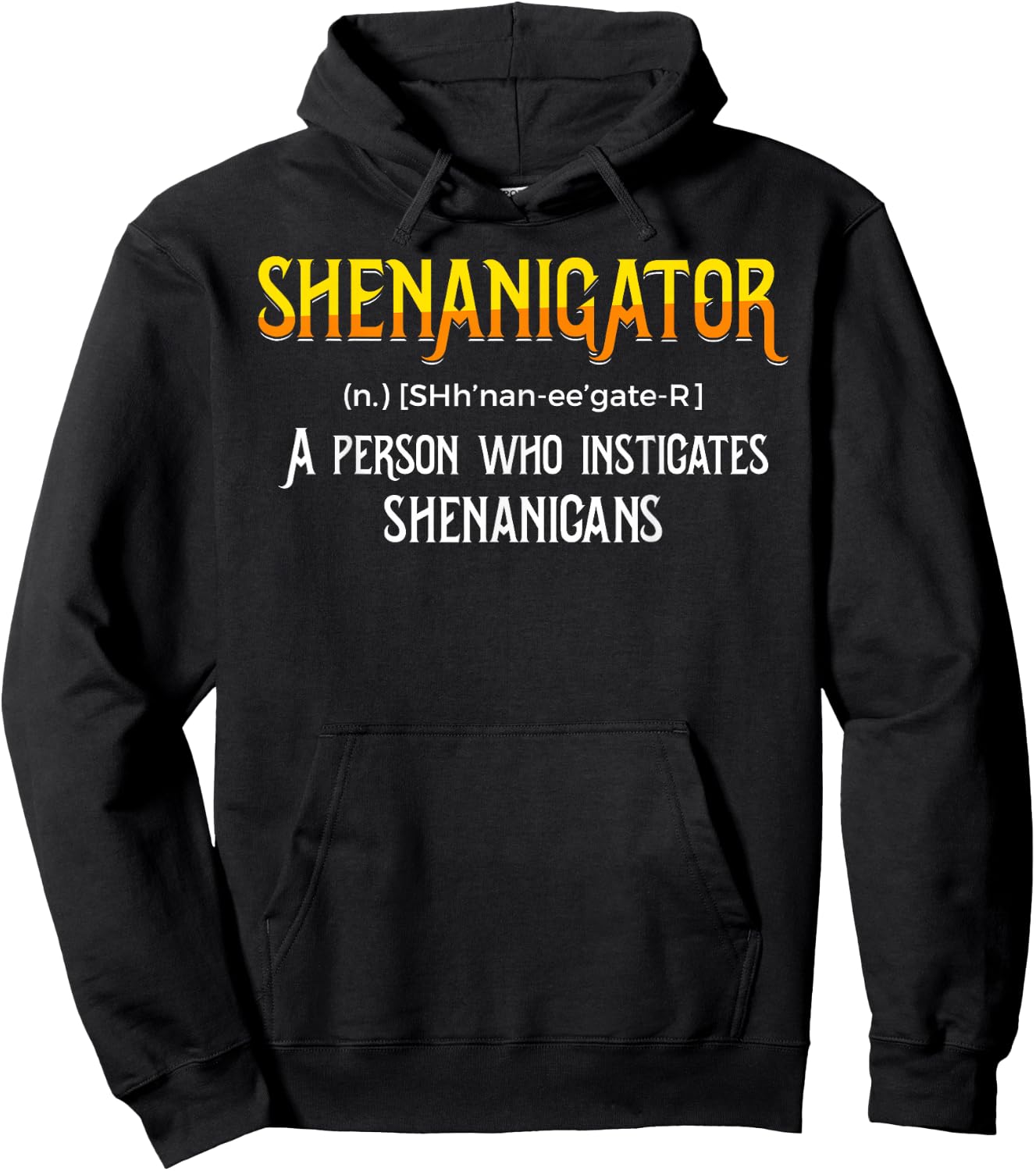 Shenanigans Funny Trouble Maker Saint Patricks Hoodie - Hoodie | Black