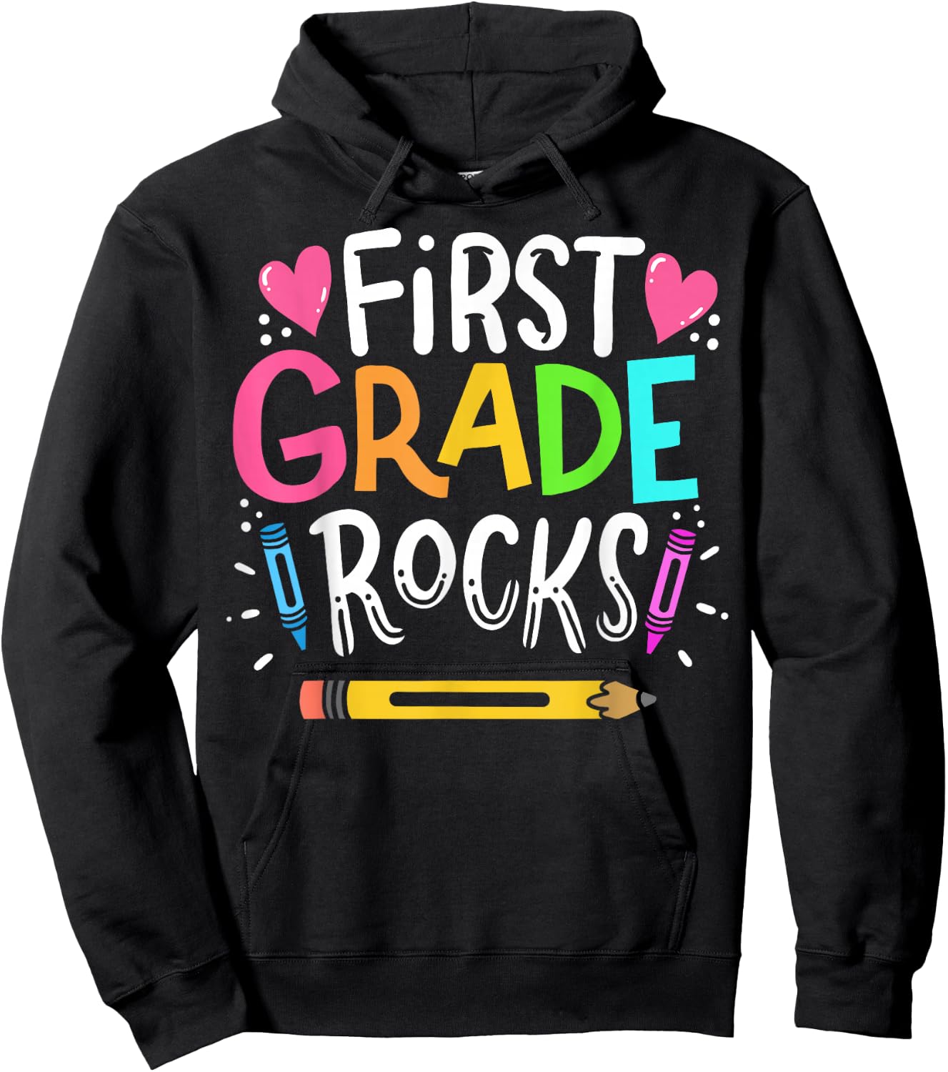1st Grade Teacher Hoodie - Hoodie | Black