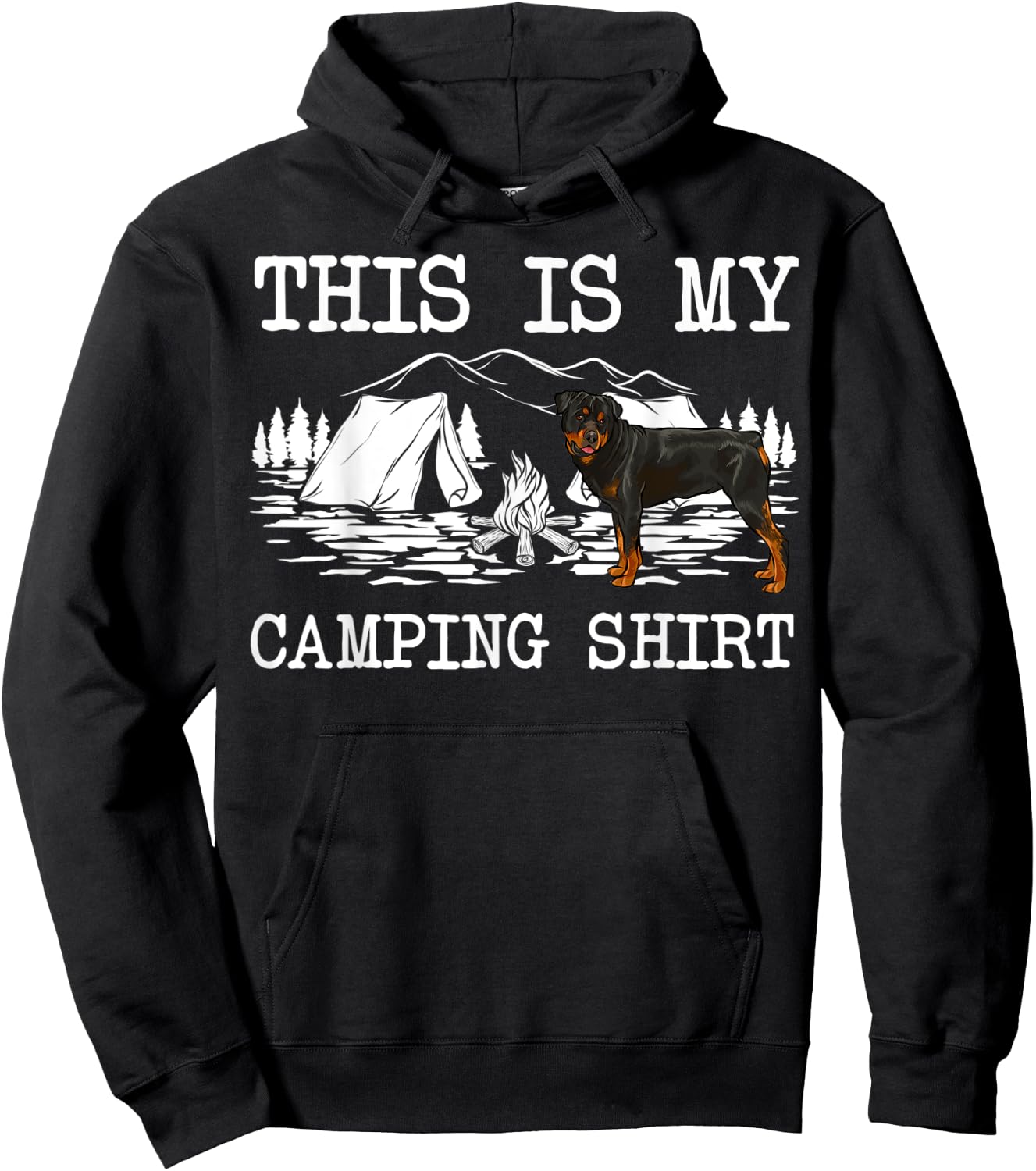 Campfire Rottweiler Dog This Is My Camping Hoodie - Hoodie | Black