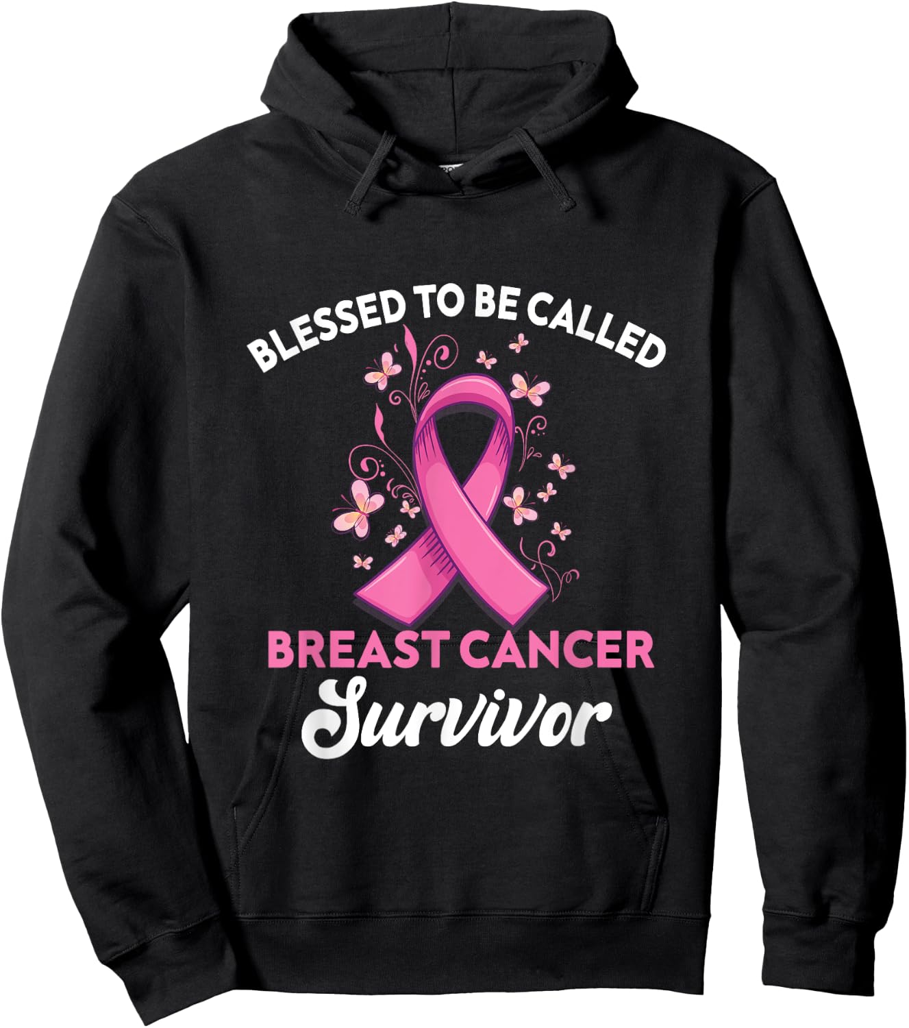 Support Breast Cancer survivor Breast Cancer Awareness Hoodie - Hoodie | Black