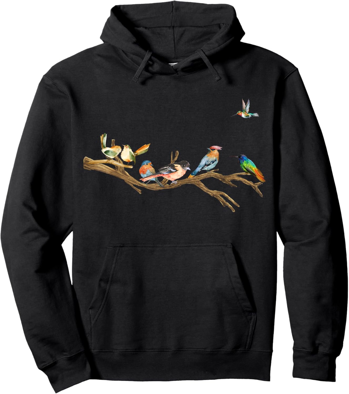 Natural Bird Watcher Bird Nerd Design Hoodie - Hoodie | Black