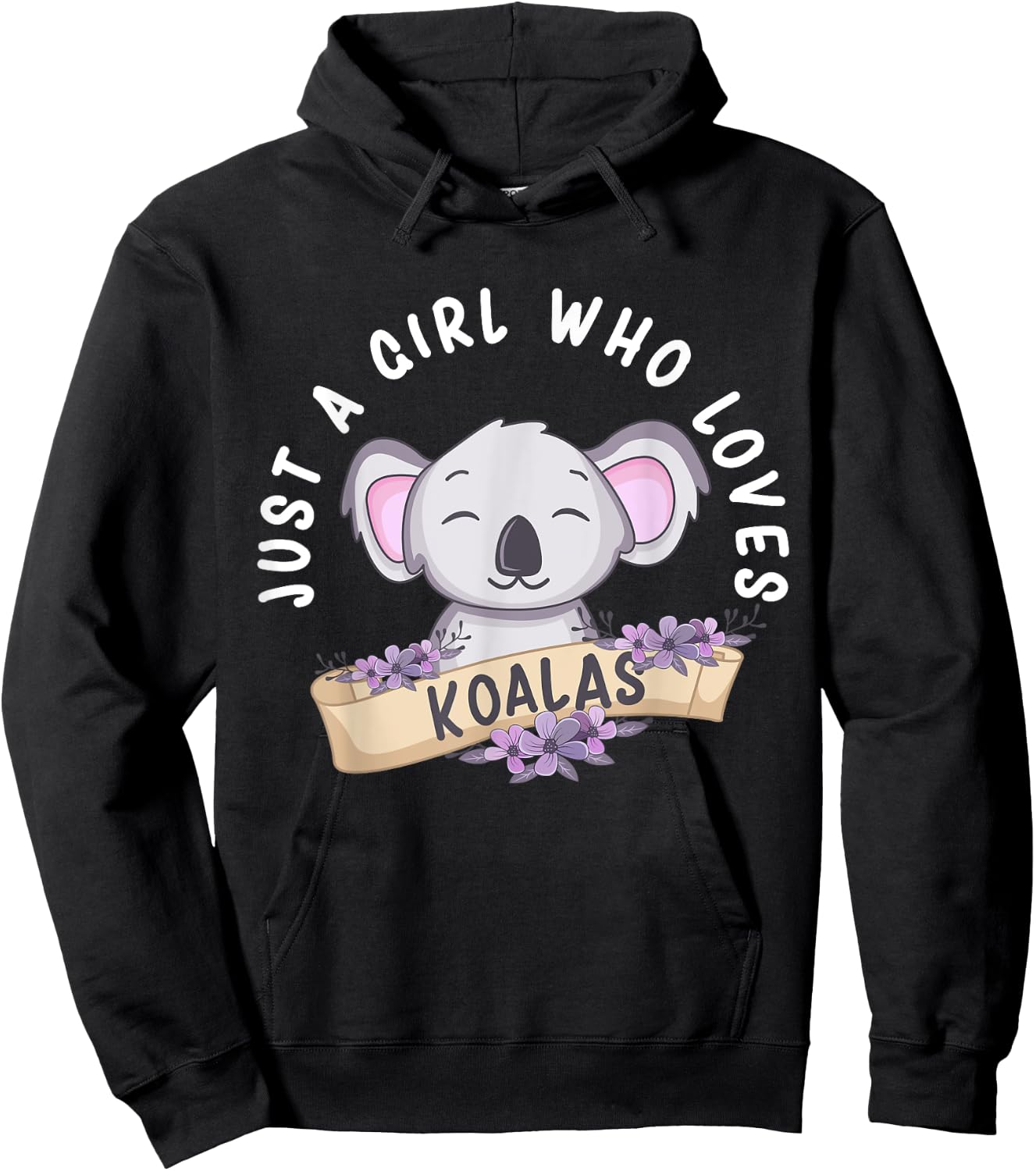 Just A Girl Who Loves Koalas Funny Koala Bear Costume Hoodie - Hoodie | Black