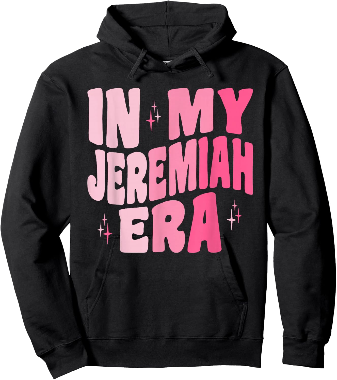Retro Groovy in My Jeremiah Era Team Jeremiah Hoodie - Hoodie | Black