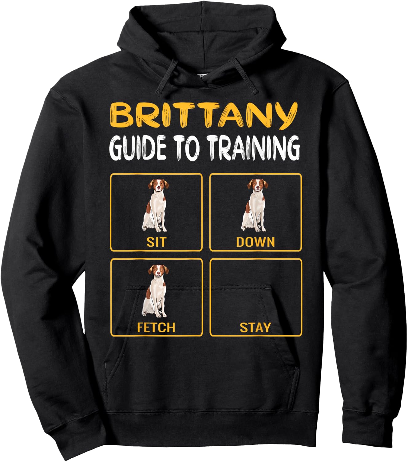 Funny Brittany Guide to Training Dog Trainer Obedience Small Hoodie - Hoodie | Black