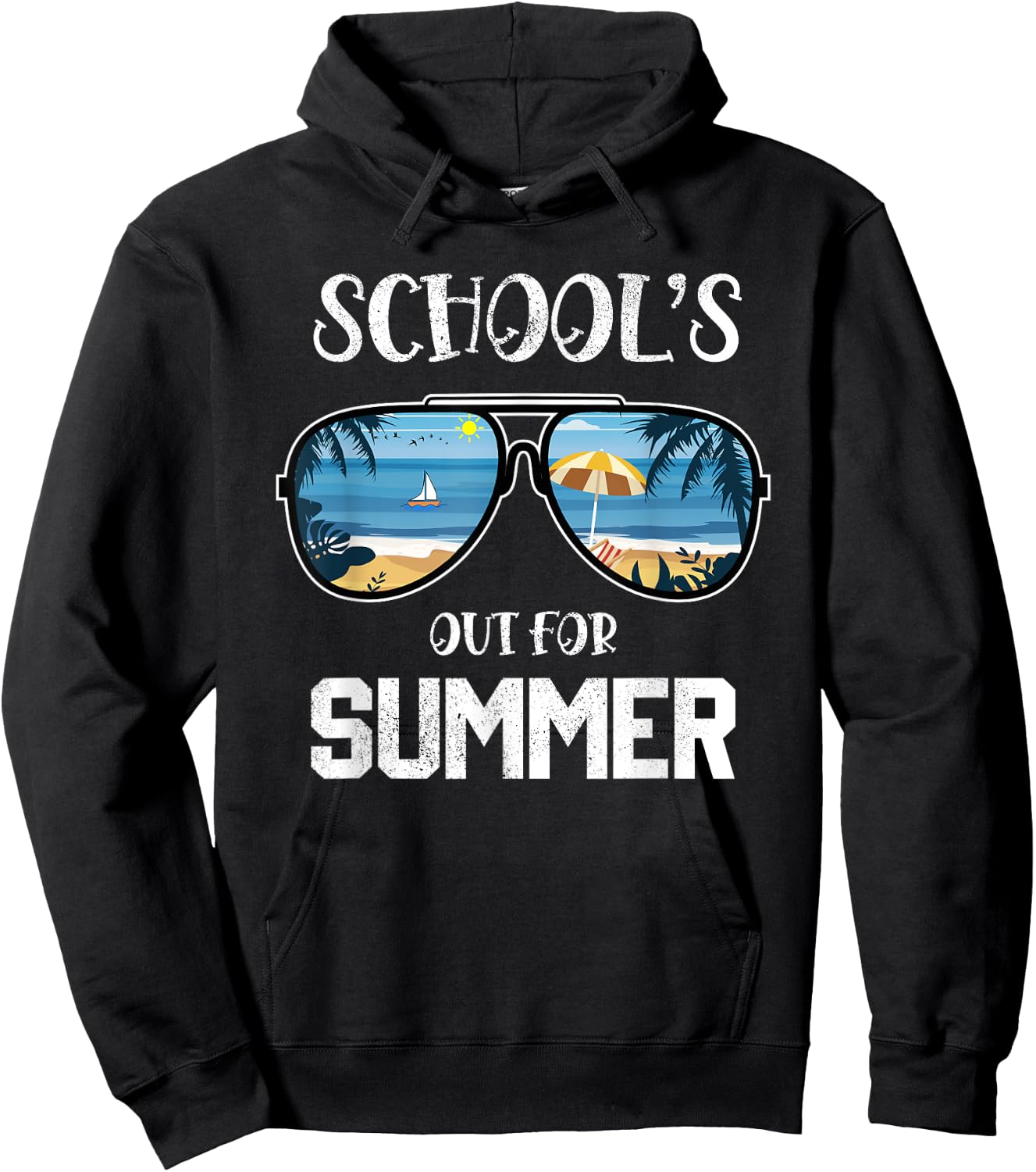 Schools Out For Summer Last Day Of School Student Teacher Men Women Girls Kids Hoodie - Hoodie | Black