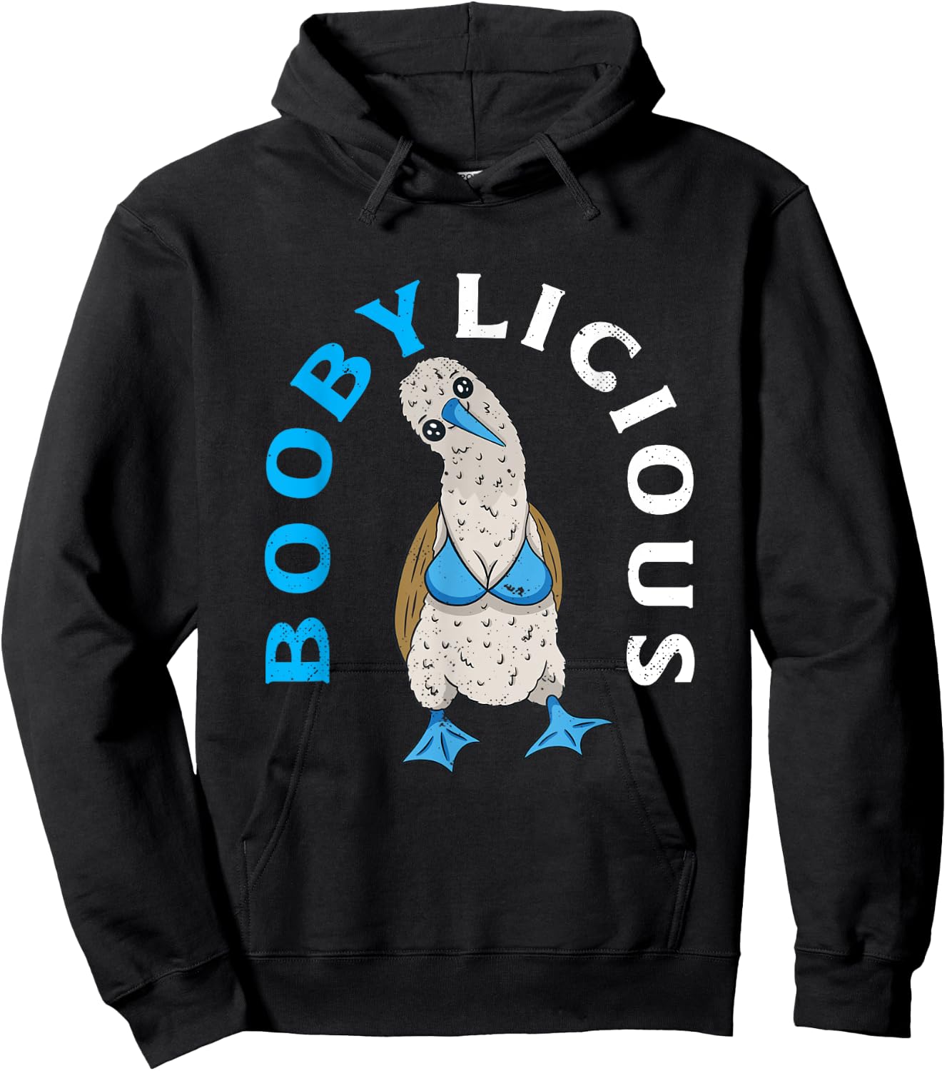 Blue-Footed Booby Boobylicious Funny Birdwatching Hoodie - Hoodie | Black