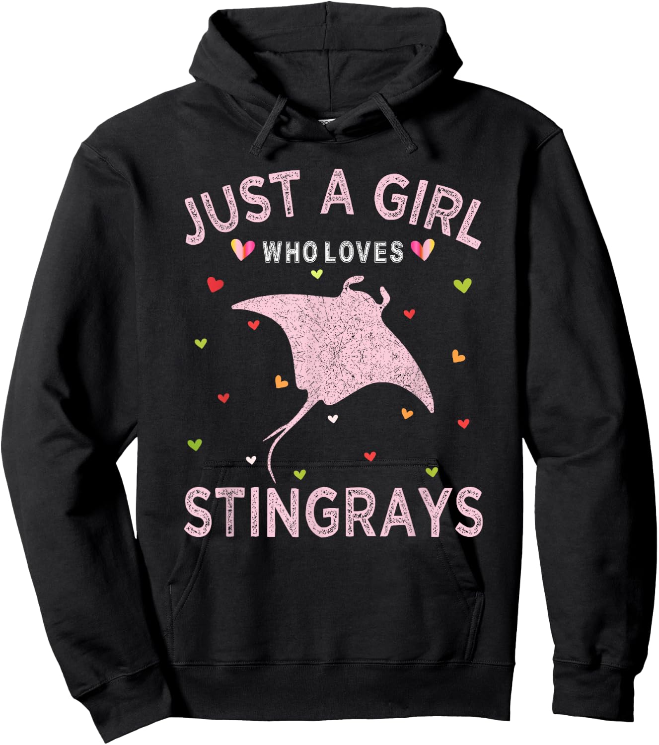 Stingray Lover Women Just A Girl Who Loves Stingrays Hoodie - Hoodie | Black