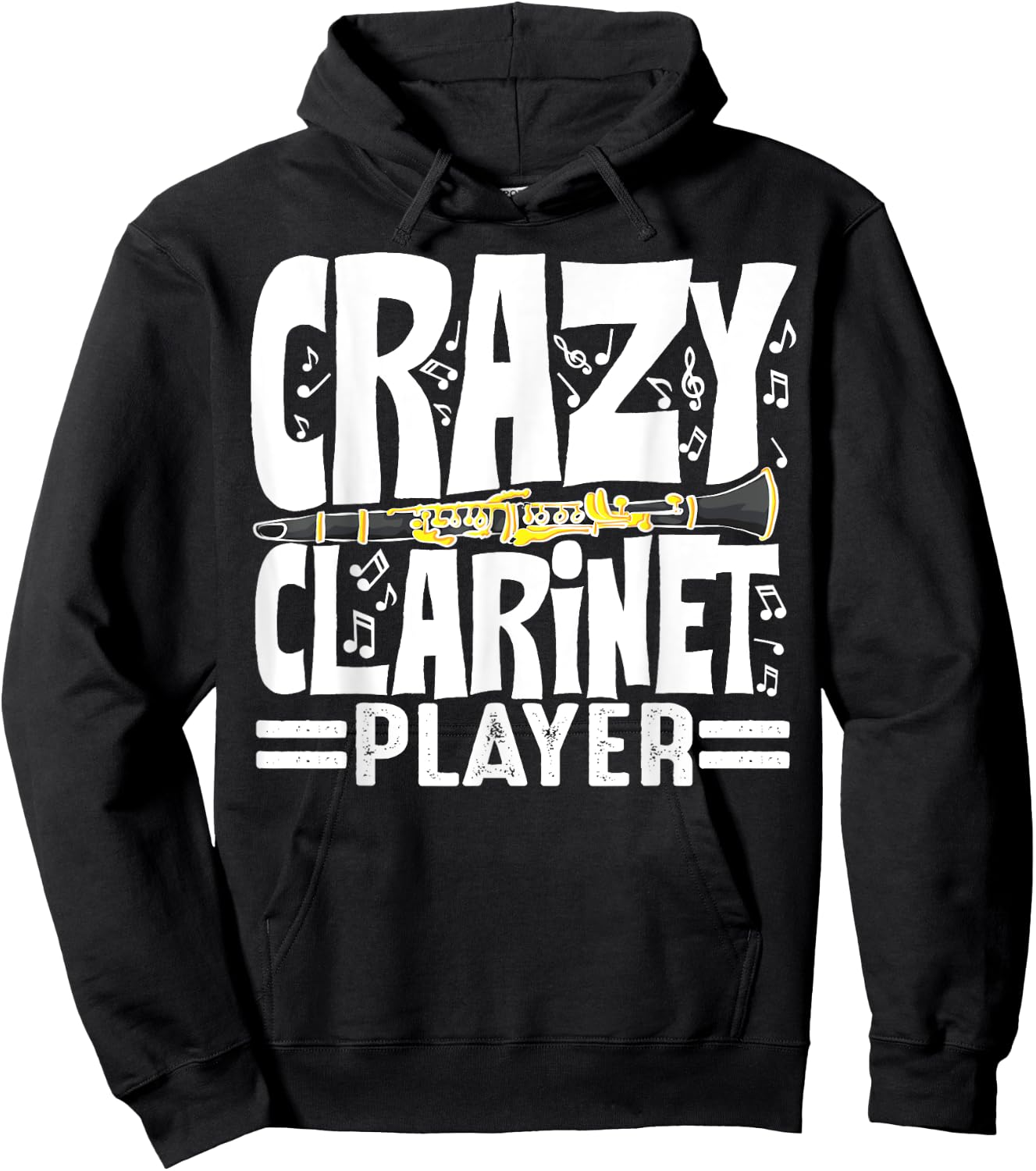 Funny Crazy Clarinet Player Gift Clarinetist Men Women Hoodie - Hoodie | Black