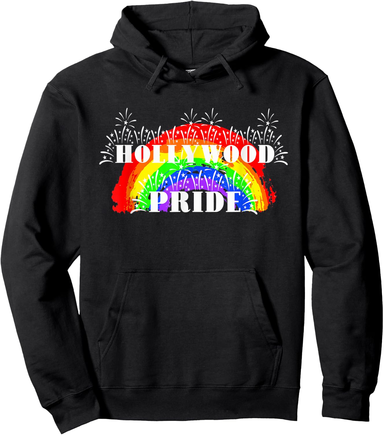 Hollywood Pride Rainbow for Gay Pride Hoodie - Hoodie | Black
