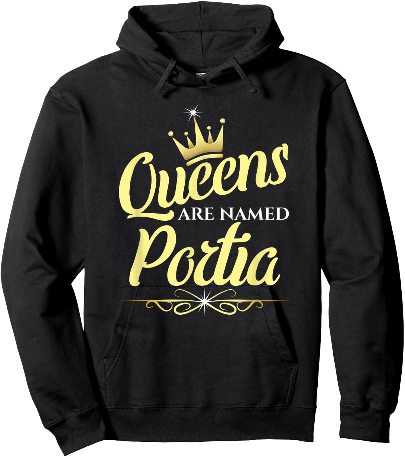 Queens Are Named Portia Hoodie - Hoodie | Black