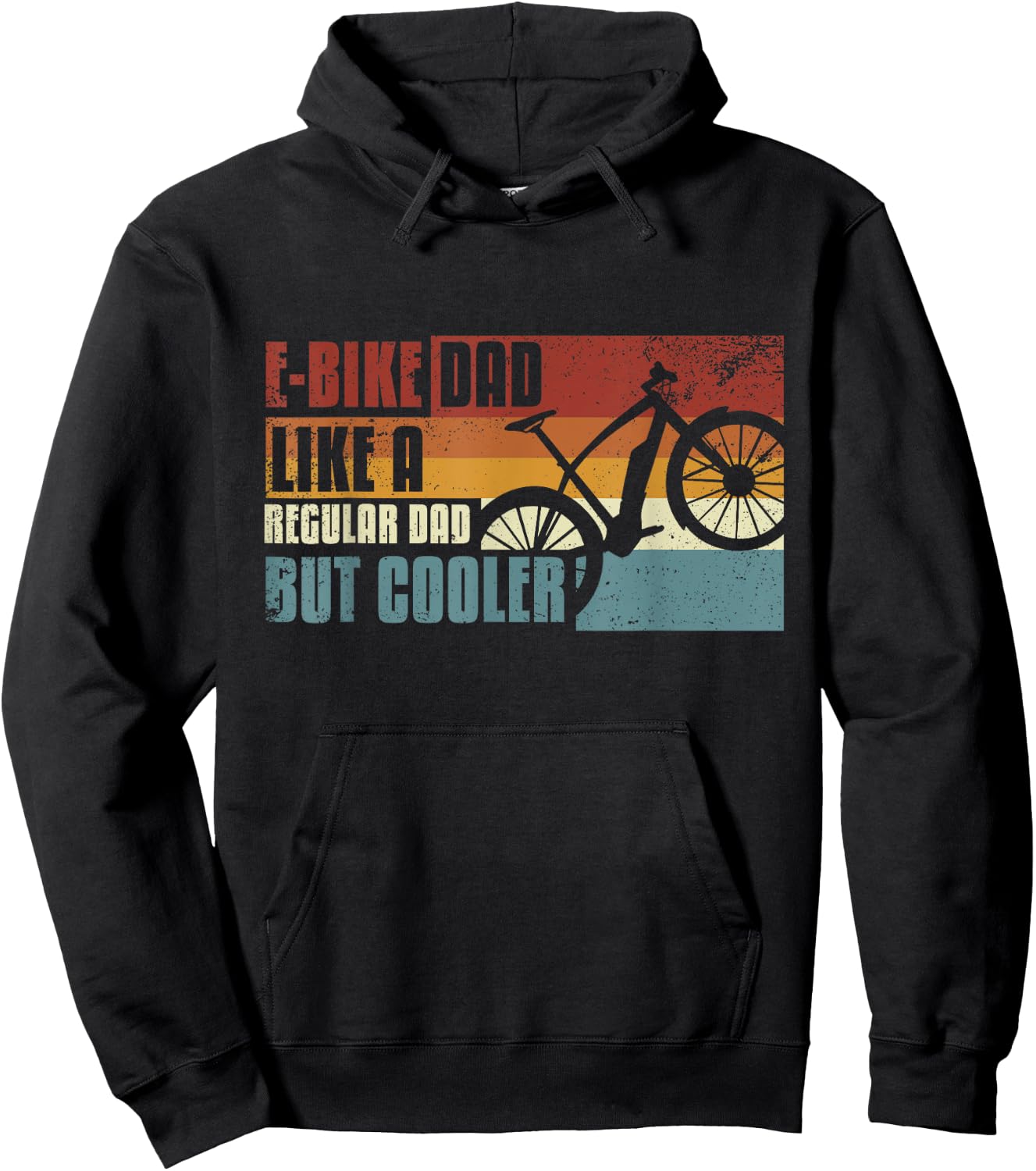 E-bike dad, like a regular dad, but cooler Hoodie - Hoodie | Black
