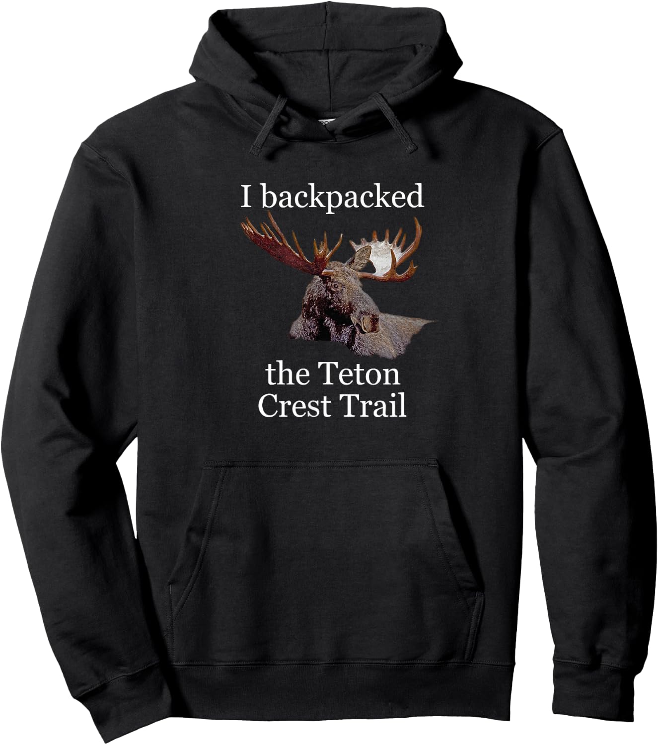 I backpacked the Teton Crest Trail. Moose! Wyoming. Hoodie - Hoodie | Black