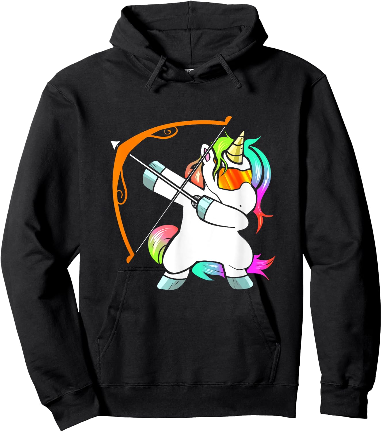 Archery Unicorn for Kids Archer with Bow and Arrow Kid Hoodie - Hoodie | Black