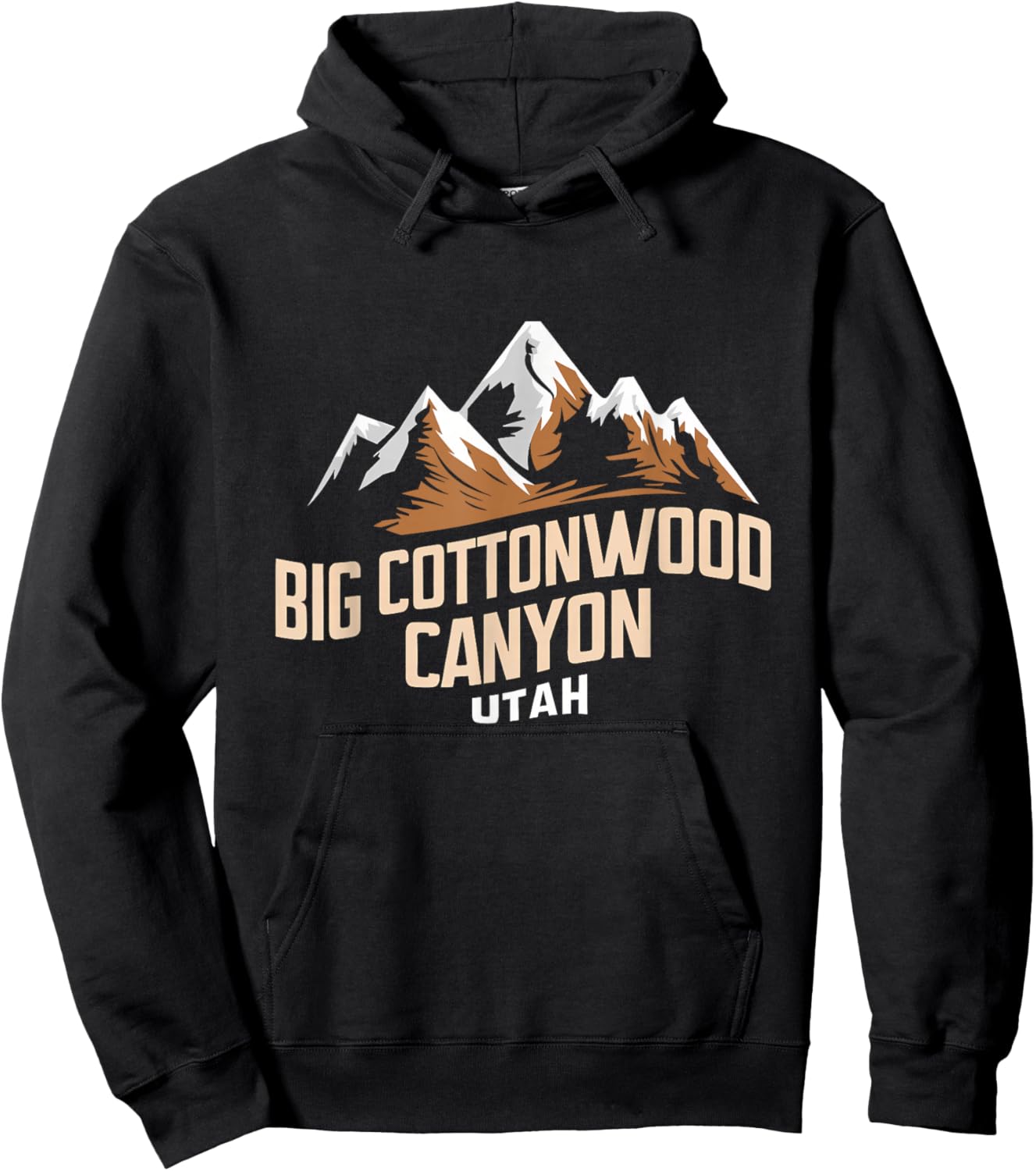 Big Cottonwood Canyon Utah Logo Brighton Wasatch Mountains Hoodie - Hoodie | Black